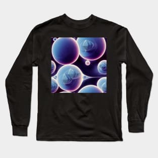 Sacred Geometry Crystal Pattern Long Sleeve T-Shirt